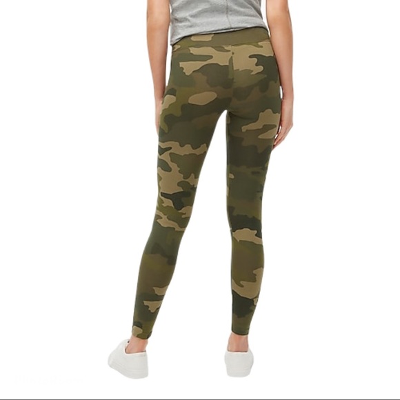 J. CREW Camouflage Leggings Army Green Khaki Camo - Picture 4 of 7